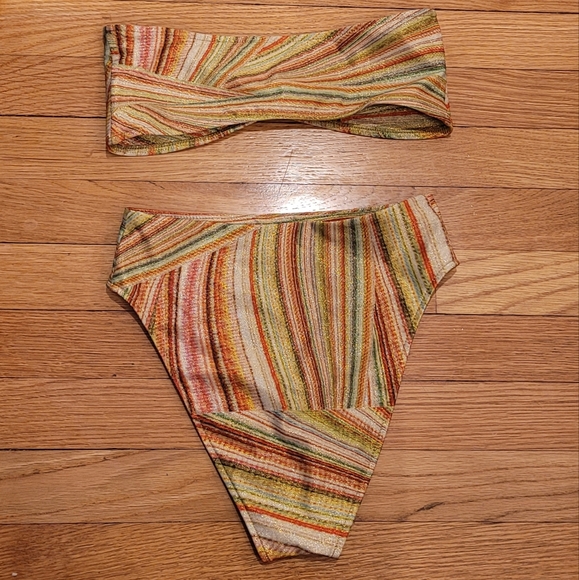 FRANKIES BIKINIS DISCO YELLOW BIKINI SET - Picture 4 of 7